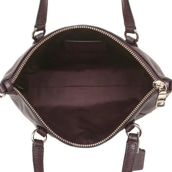 Coach Premium Leather Small Crossbody Handbag Purse Oxblood